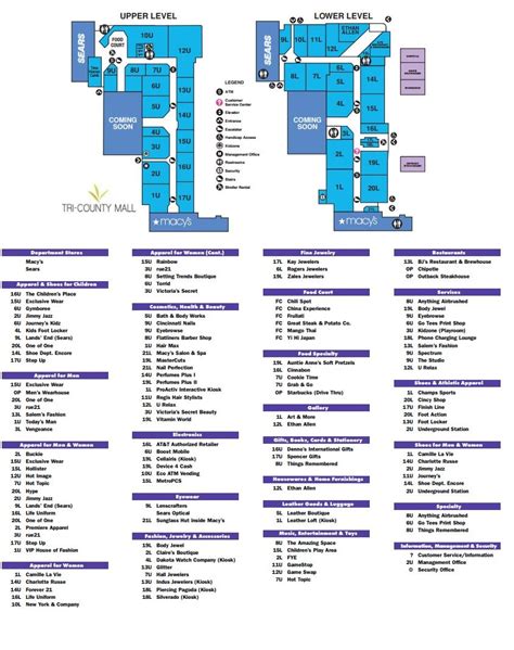 moa mall hours|tri county mall directory.